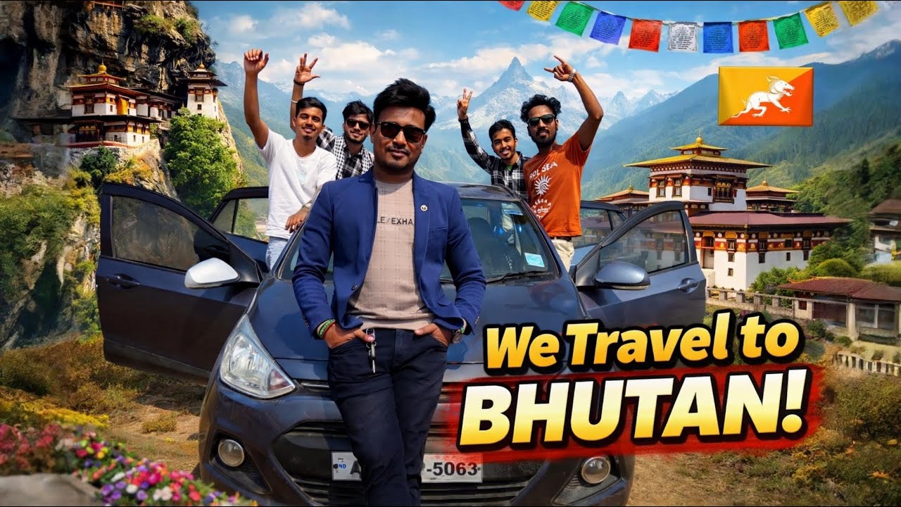 My First International Trip to Bhutan 🇧🇹 | Ghy to Bhutan Amazing Journey with Friends! 