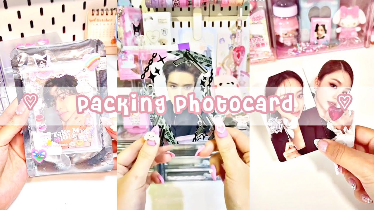 ´∩｡• ᵕ •｡∩` - asmr packing photocard kpop 👛💒 | rikiriki