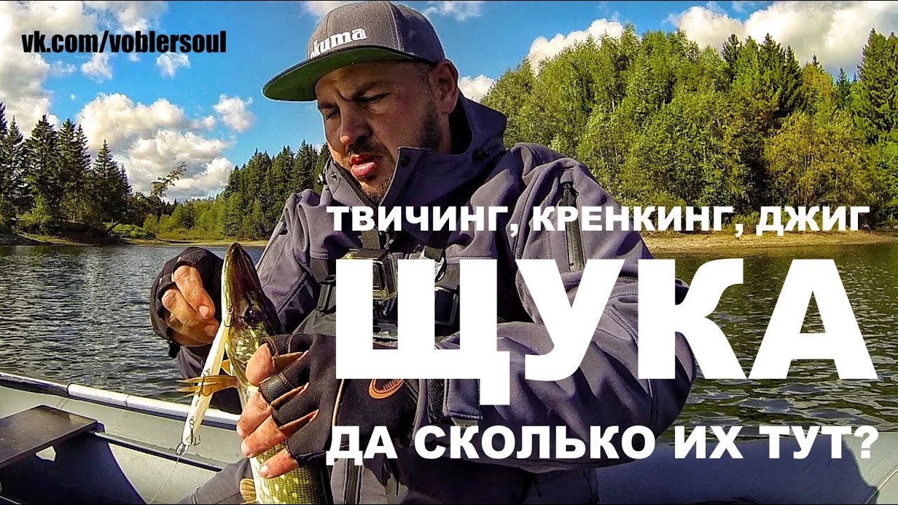 Щука на спиннинг. Твичинг, Кренкинг, Джиг. Да сколько их тут?, со счёта сбился! Рыбалка.