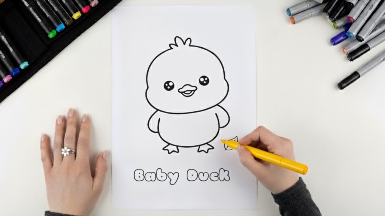 🪄Coloring Cute Baby Duck | Relax and Enjoy the Art💜