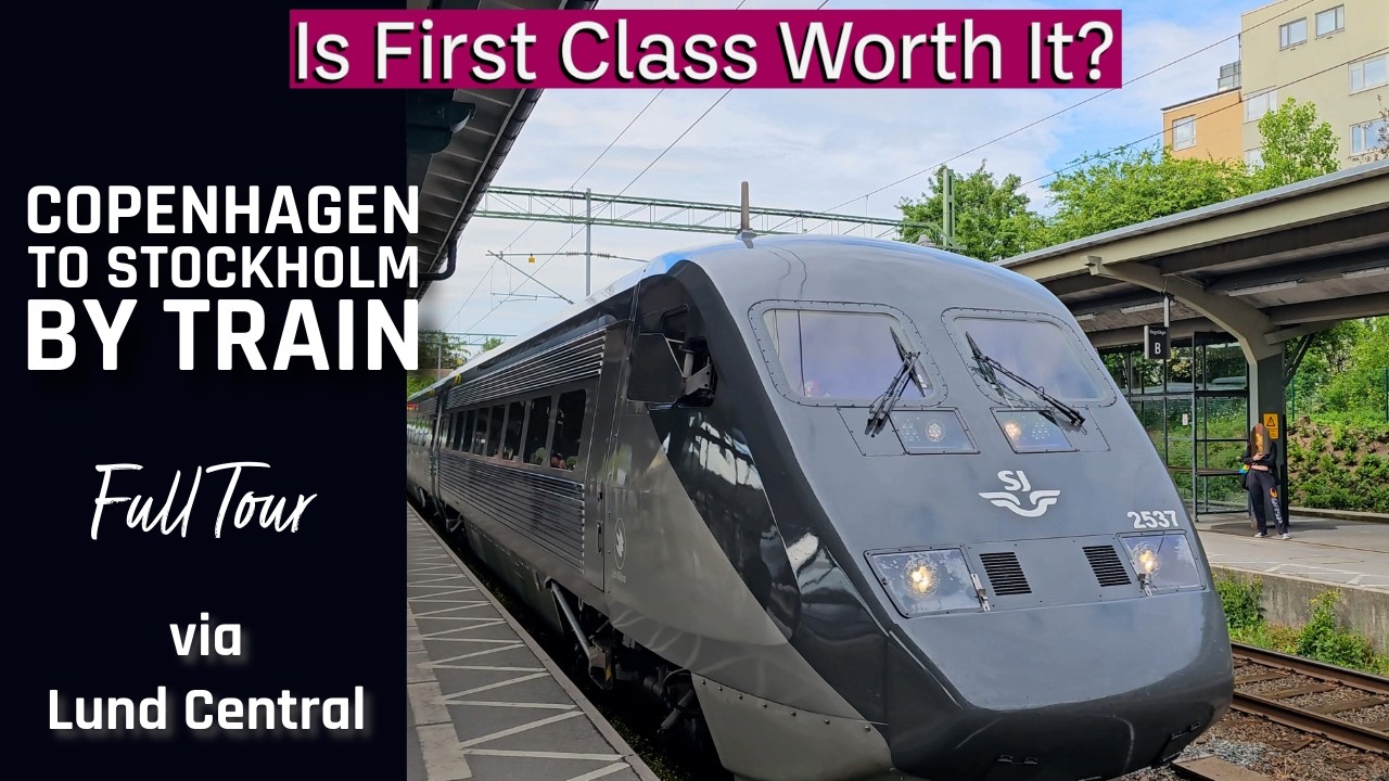 [4k] Copenhagen to Stockholm Train 2025 | Copenhagen to Stockholm Train via Lund Central First Class