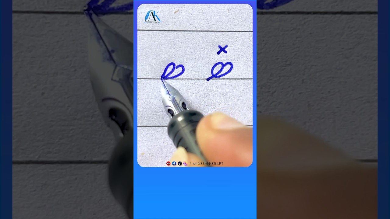 How to Write Urdu Haroof e Tahaji &ldquo;ھ&rdquo; using Ink Pen #urducalligraphy #urduwriting #urduhandwriting