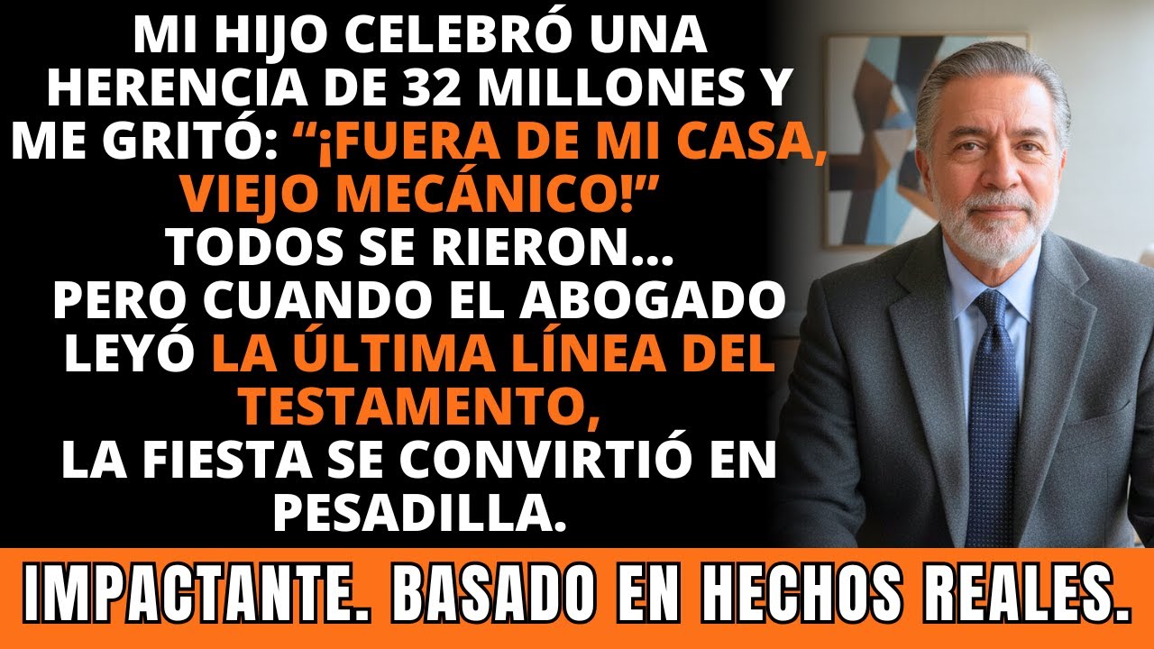 Mi Hijo Me Echó de Casa Tras Recibir $32 Millones… Pero el Testamento Cambió Todo. IMPACTANTE.