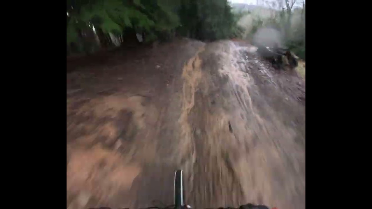 Ski run at fod | very wet and muddy day 