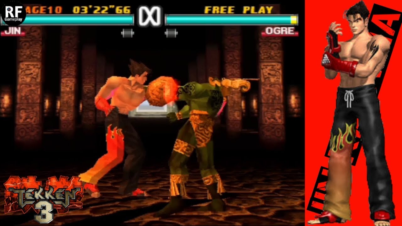 JIN KAZAMA BERTARUNG! THE KING Of IRON FIST TOURNAMEN || TEKKEN 3 (PS1/ePSXe) ARCADE MODE
