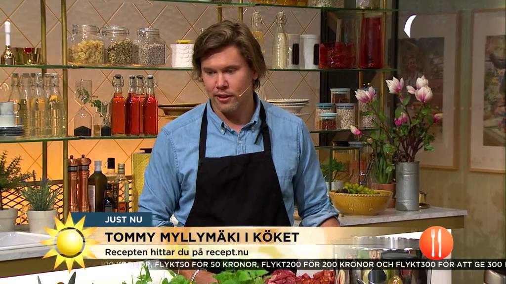 Tommy Myllymäki lagar god lördagsmat till musik - Nyhetsmorgon (TV4)