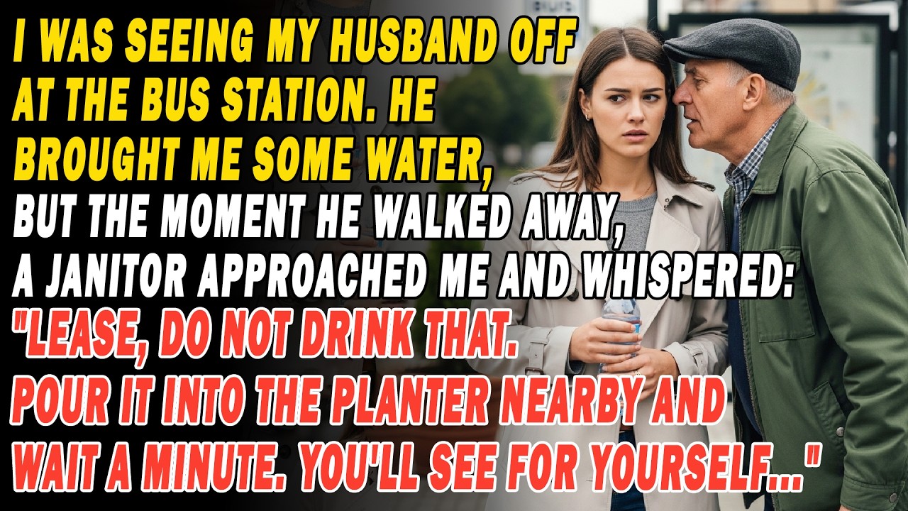 🧍‍♂️Husband Gave Me Water.A Janitor Whispered 'Don't Drink It.Pour It In The Planter🥀, You'll See👀.'