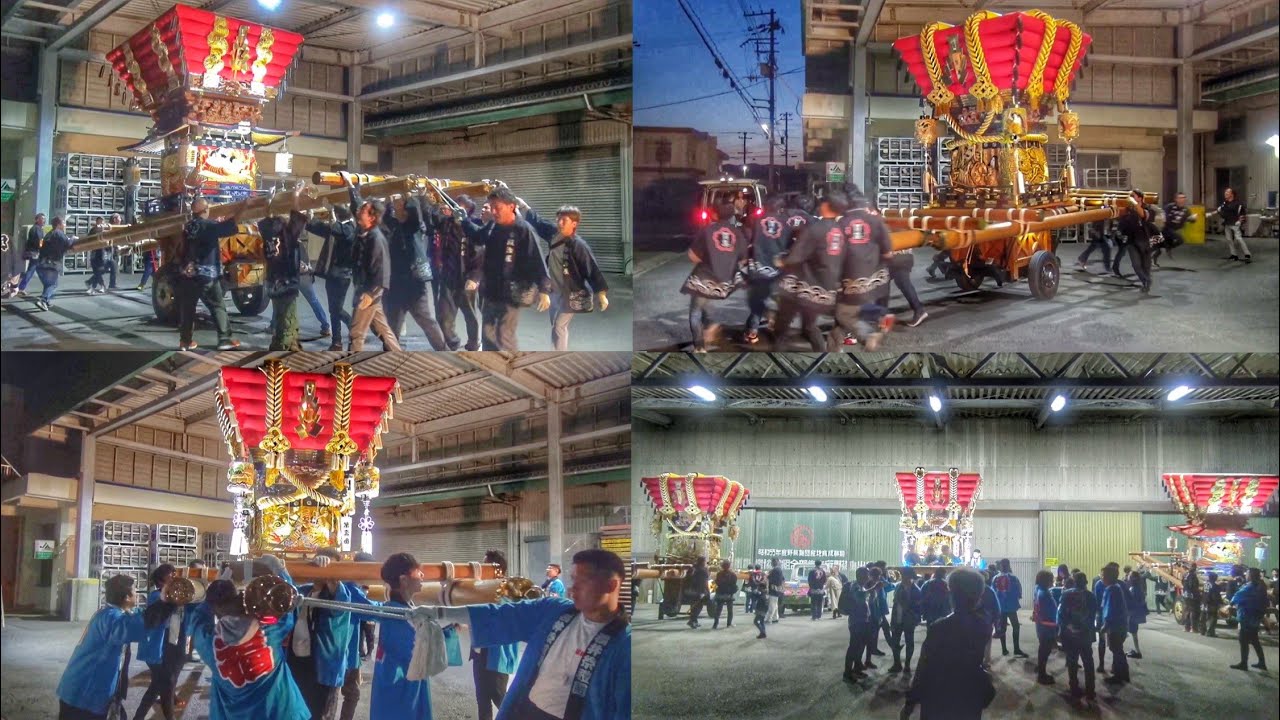 2024年 賀集八幡神社 春祭り 宵宮 だんじり JAにて 練りや祇園囃子など(賀集·福井·鍛冶屋) 兵庫県 南あわじ市