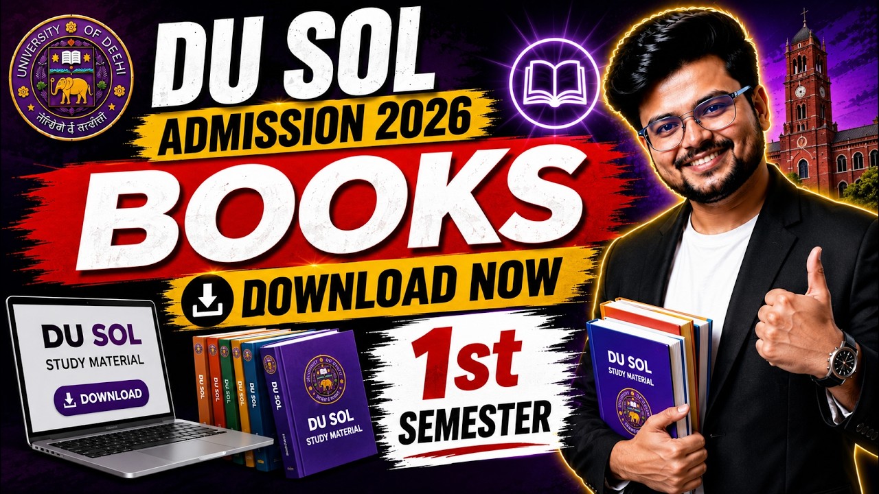 🚨DU SOL Admission 2026: How to Download Books? | 1st Semester | Process & Full Details!