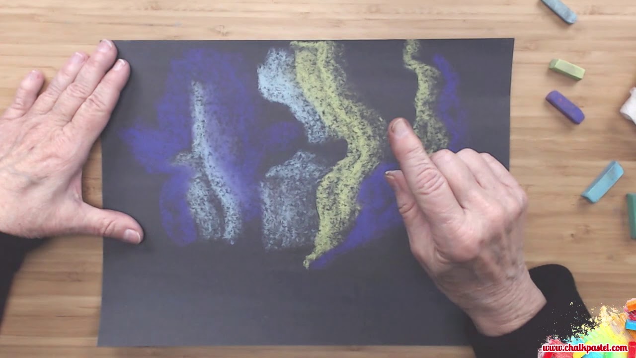How to Draw Northern Lights in Chalk Pastels