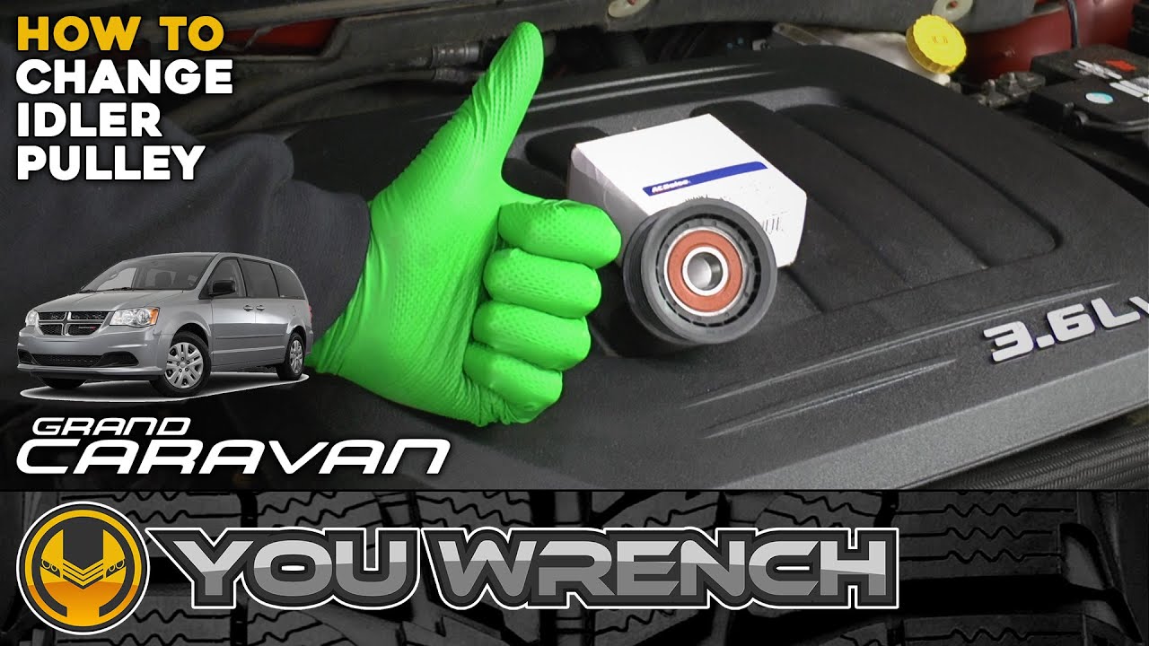 Как заменить натяжной ролик - Dodge Grand Caravan (3.6 V6 2011-2021) - YOU WRENCH
