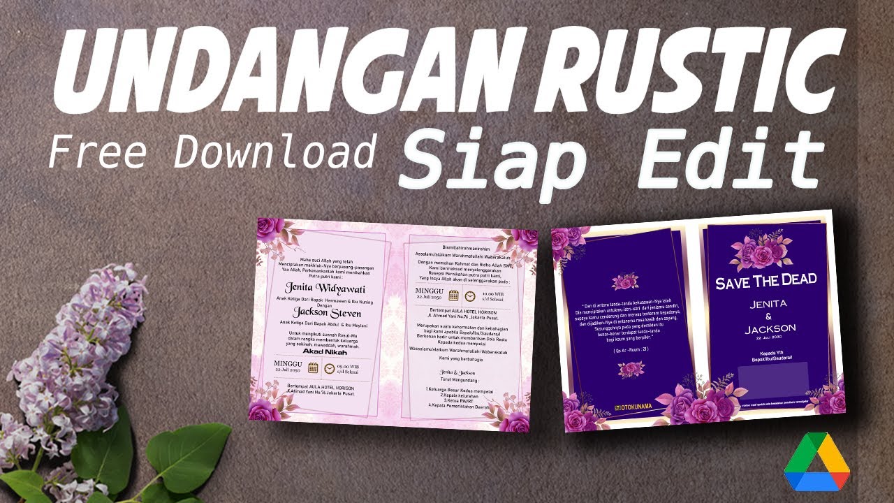 UNDANGAN CUSTOM MOTIF RUSTIC PSD