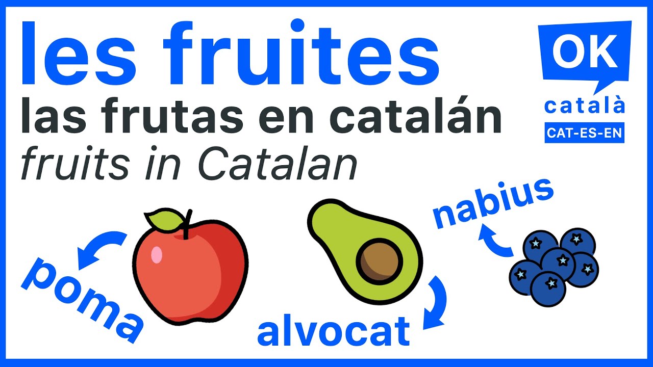 Les fruites / Las frutas en catal&aacute;n / Fruits in Catalan 🍎🍊🍌🍉🍇 | OK CATAL&Agrave; | CAT-ES-EN | 4K