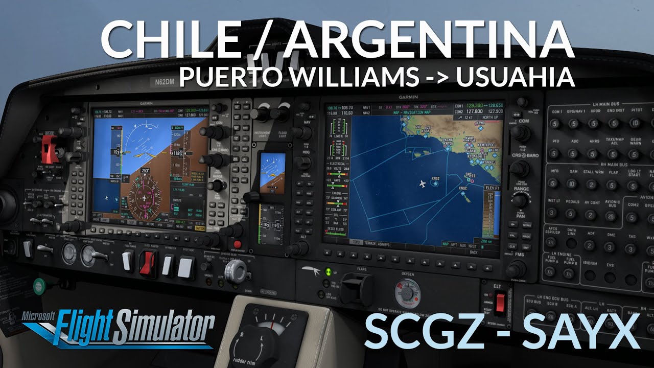Rumbo a la Tierra del Fuego: 🛫 Vuelo Virtual de Puerto Williams a Aeropuerto El Arcoiris [MSFS 2020]