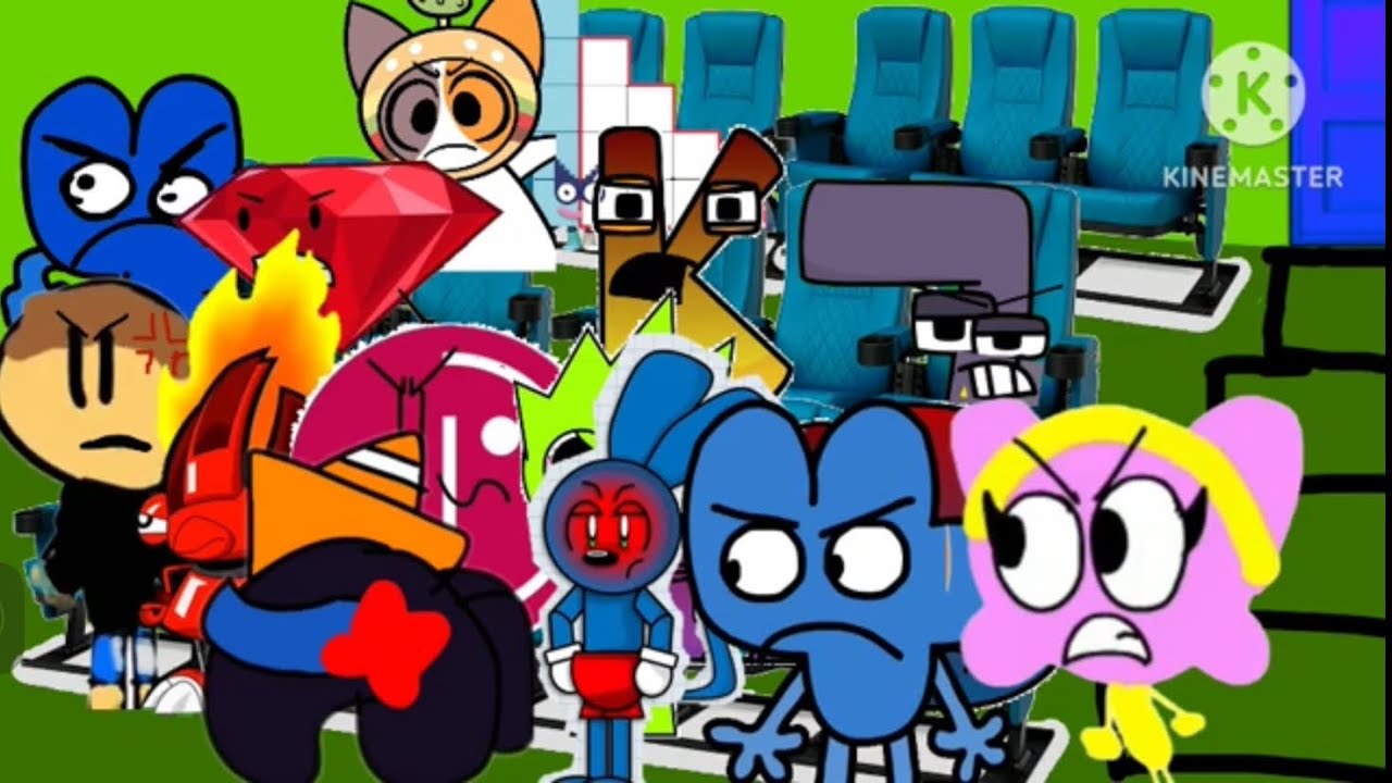 Four Flopy y Riggy y Min Black se Comporta mal en el cine y lo Destruyen y Son Castigados
