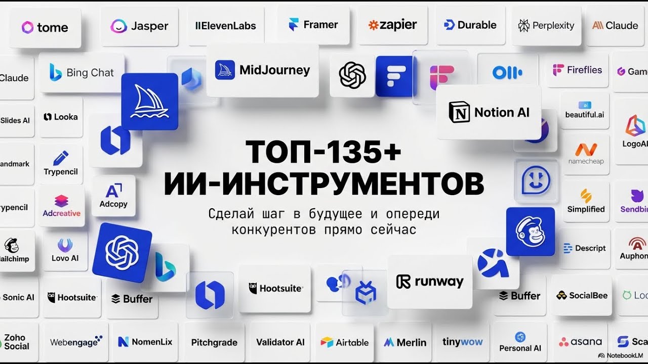 ТОП 135+ ИИ инструментов, сделай шаг в будущее и опереди конкурентов прямо сейчас