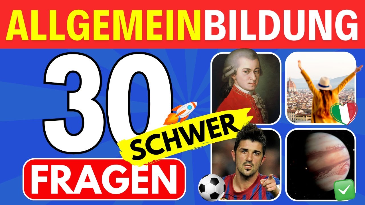 Allgemeinwissen Quiz schwer: 30 Fragen, die es in sich haben 🤯
