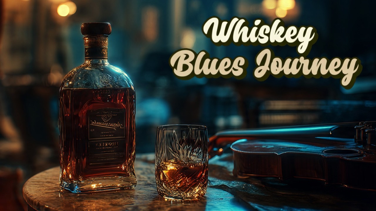 Cozy Whiskey Blues at Night | Melancholic Slow Blues for Winter Relaxation, Whiskey Blues Vibes