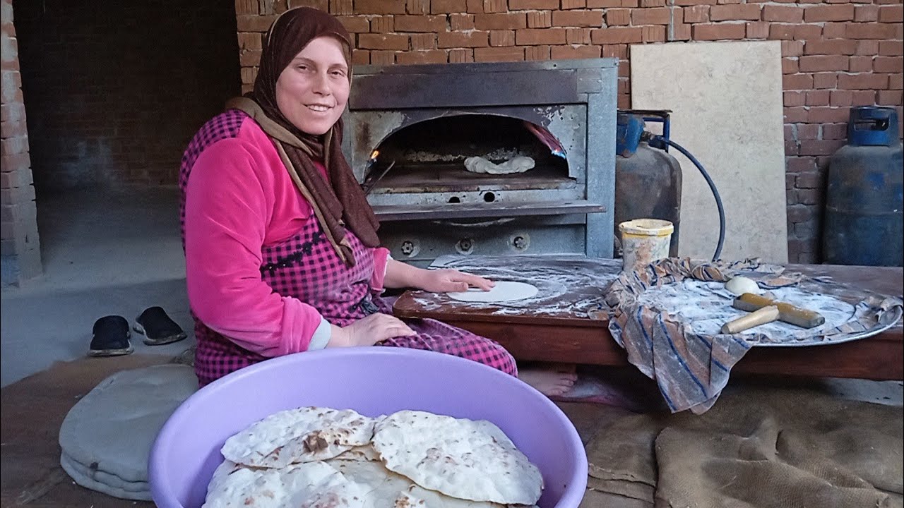 خبيز العيش الفلاحى وحلاوته🐃