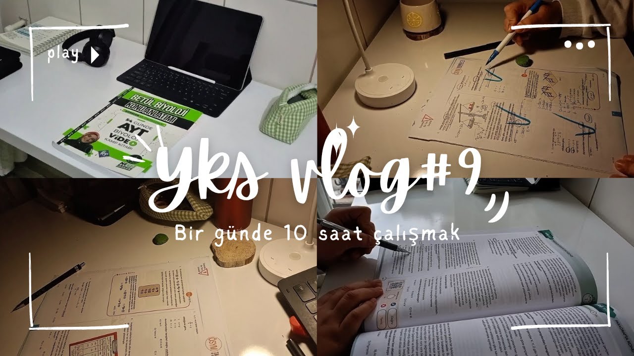 +10 saat çalışmak / Yks26  vlog/ O derece yapılacak! #mezun #yks #study