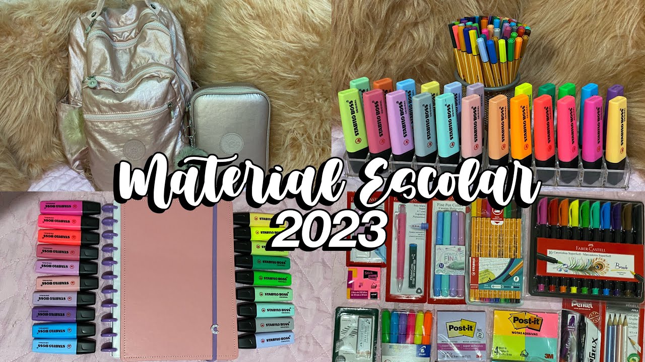 MEU MATERIAL ESCOLAR DE 2023 COMPLETÃO 💗 (3º ano do novo ensino médio) 🫶🏻