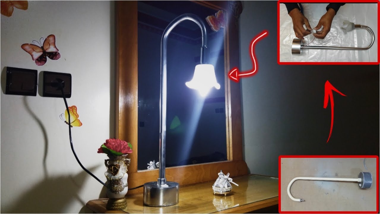 DIY Simple Desk Lamp from PVC Pipe