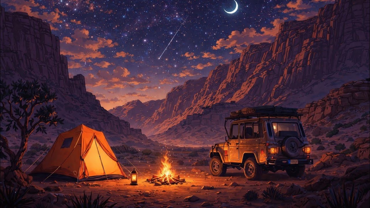 Cozy Night Camping Lo-Fi 🌙 Chill Beats to Relax, Study & Sleep