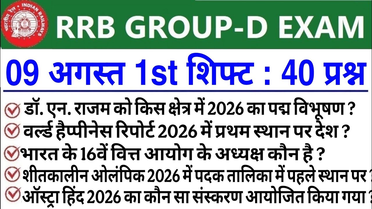RRB Group D August 9 1st Shift Analysis | Today Group D 1st Shift Analysis | Group D Analysis Today