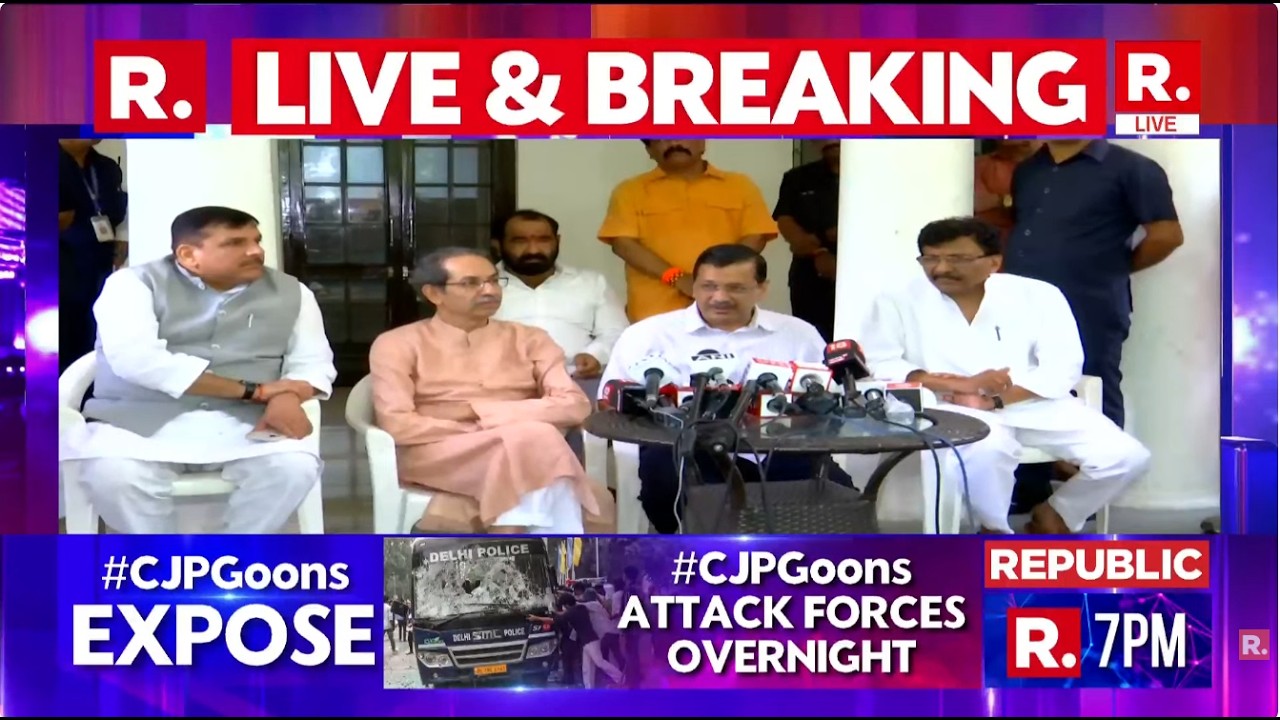 LIVE: Arvind Kejriwal & Uddhav Thackeray Hold Press Conference | CJP Protest | Delhi police | Sonam