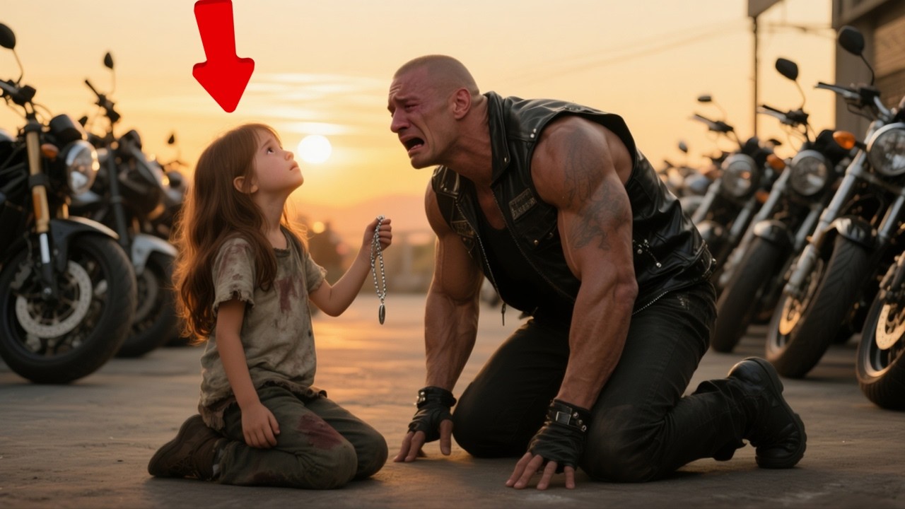 Little Girl Recognized a Biker’s Necklace — Her Question Made the Tough Rider Collapse in Tears
