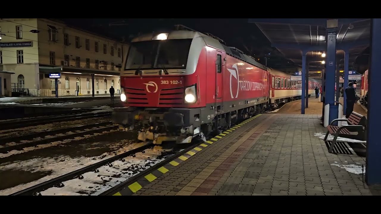 SK Class 383 - 383102 departing Bratislava Station 23/11/25