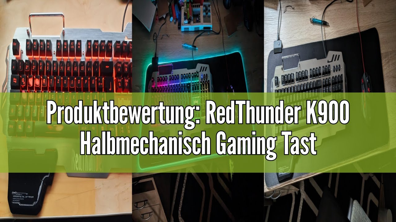 Produktbewertung: RedThunder K900 Halbmechanisch Gaming Tastatur [Version 2024], QWERTZ Deutsch Layo