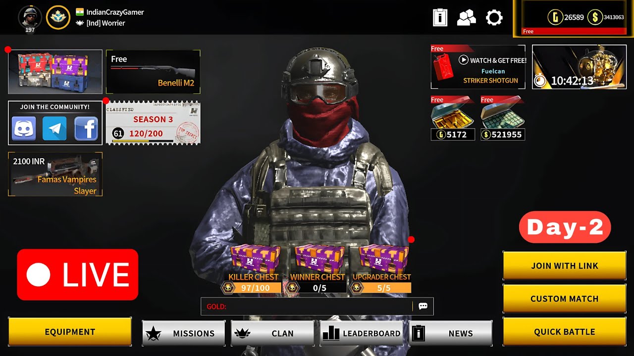 Indian Crazy Gamer's 2nd Day Live Stream! | Hazmob FPS Live Gameplay, Fun & Chat 🎮🔥