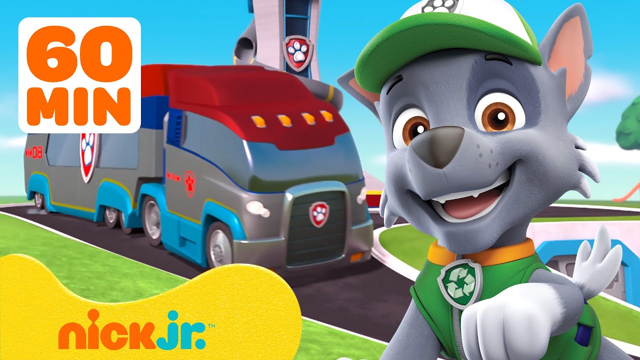 PAW Patrol Best Moments on the PAW Patroller! #2 w/ Rocky 🚐 1 Hour | Nick Jr.