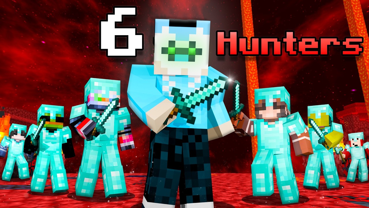 1 SPEEDRUNNER vs 6 HUNTERS Minecraft Manhunt