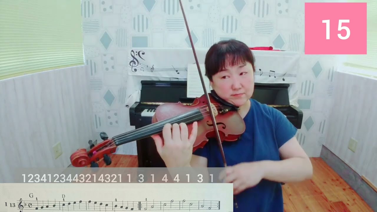 篠崎ヴァイオリン教本3改訂版p.34/旧p.82 No.9-17 6th position