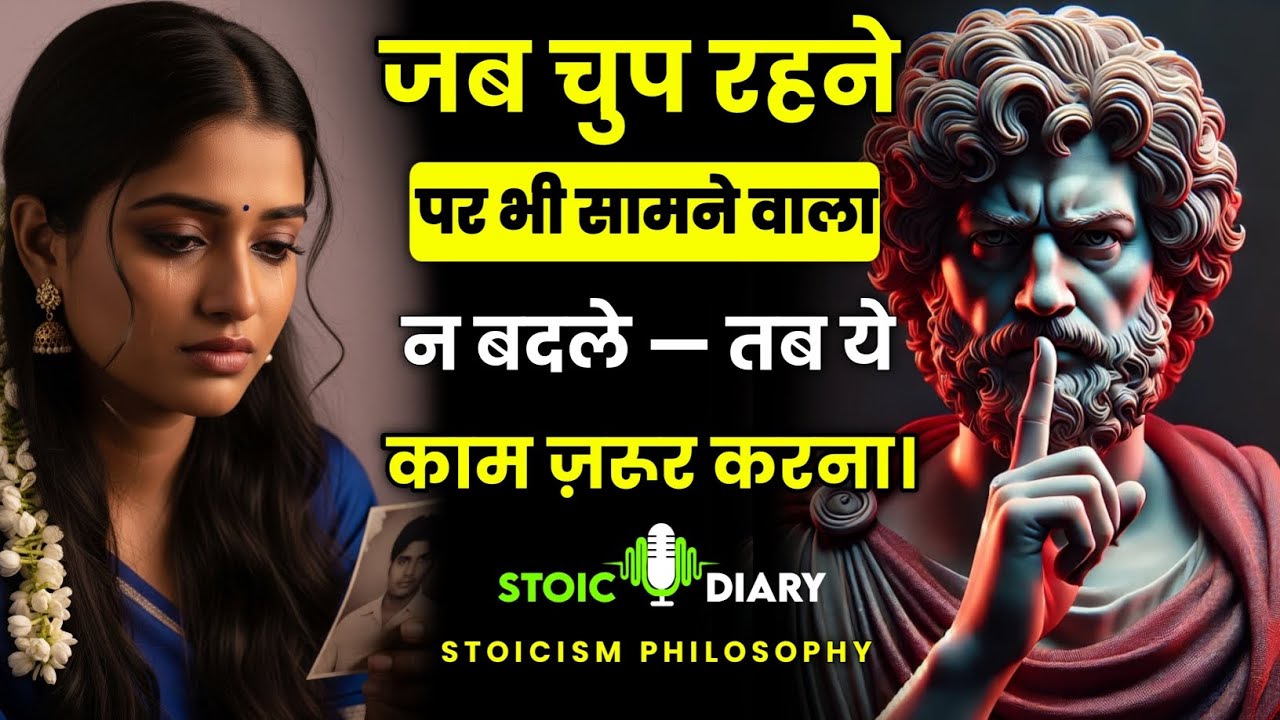 जब चुप रहने पर भी सामने वाला न बदले — तब ये काम ज़रूर करना | Stoicism Philosophy |Stoic Diary 