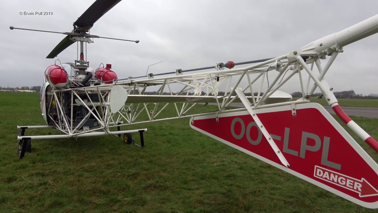 Bell 47G / Agusta Bell 47G Helikopter OO-LPL Build 1956 NR 069 Teuge Airport 4 Jan 2020
