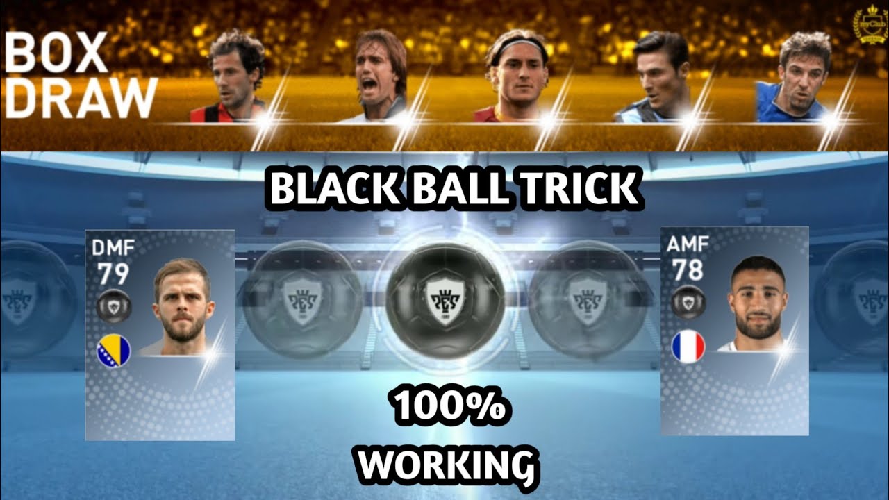 Black ball trick Legends Italian Clubs box draw pes2019