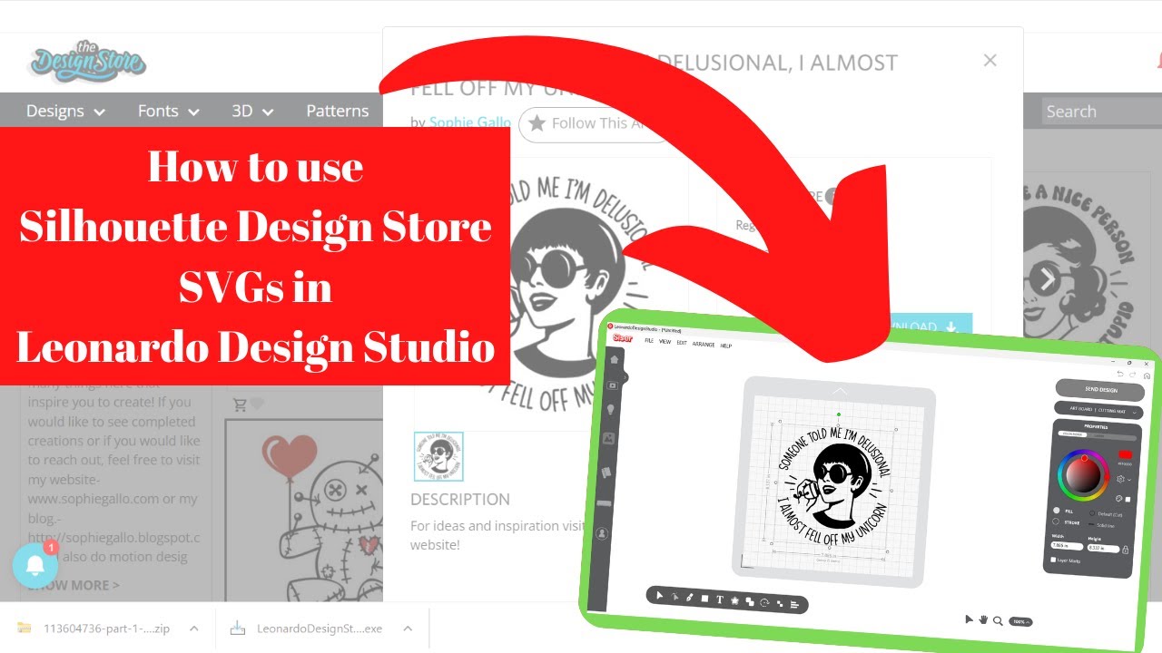 Using Silhouette Design Store Files in Siser Leonardo Design Studio