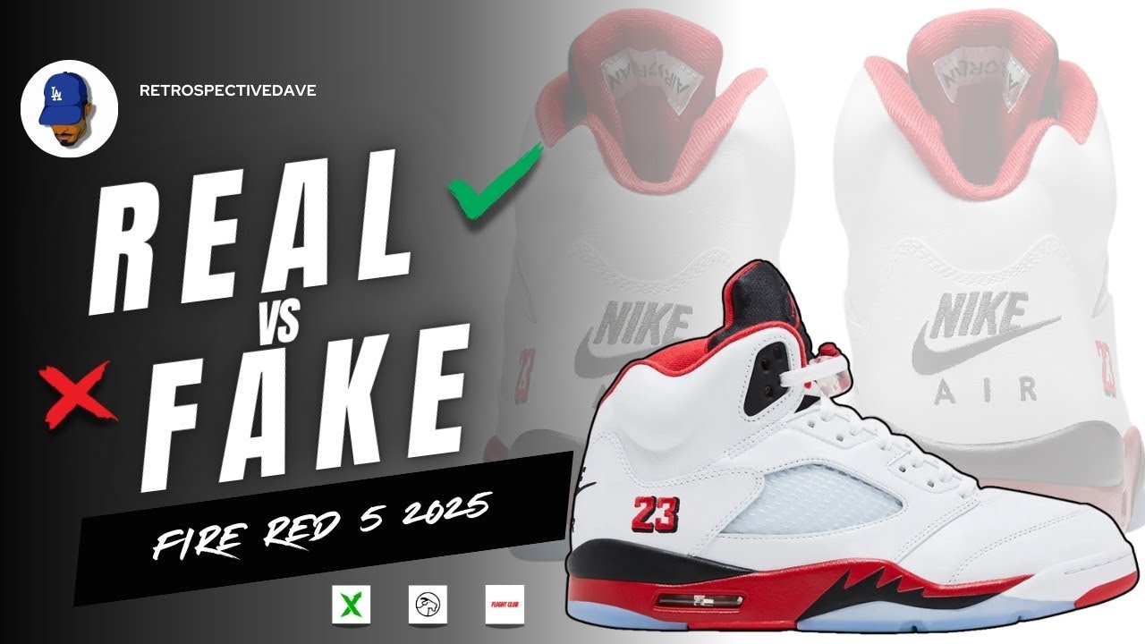Fire Red Jordan 5 2025 года: настоящие или поддельные? Узнайте сегодня!