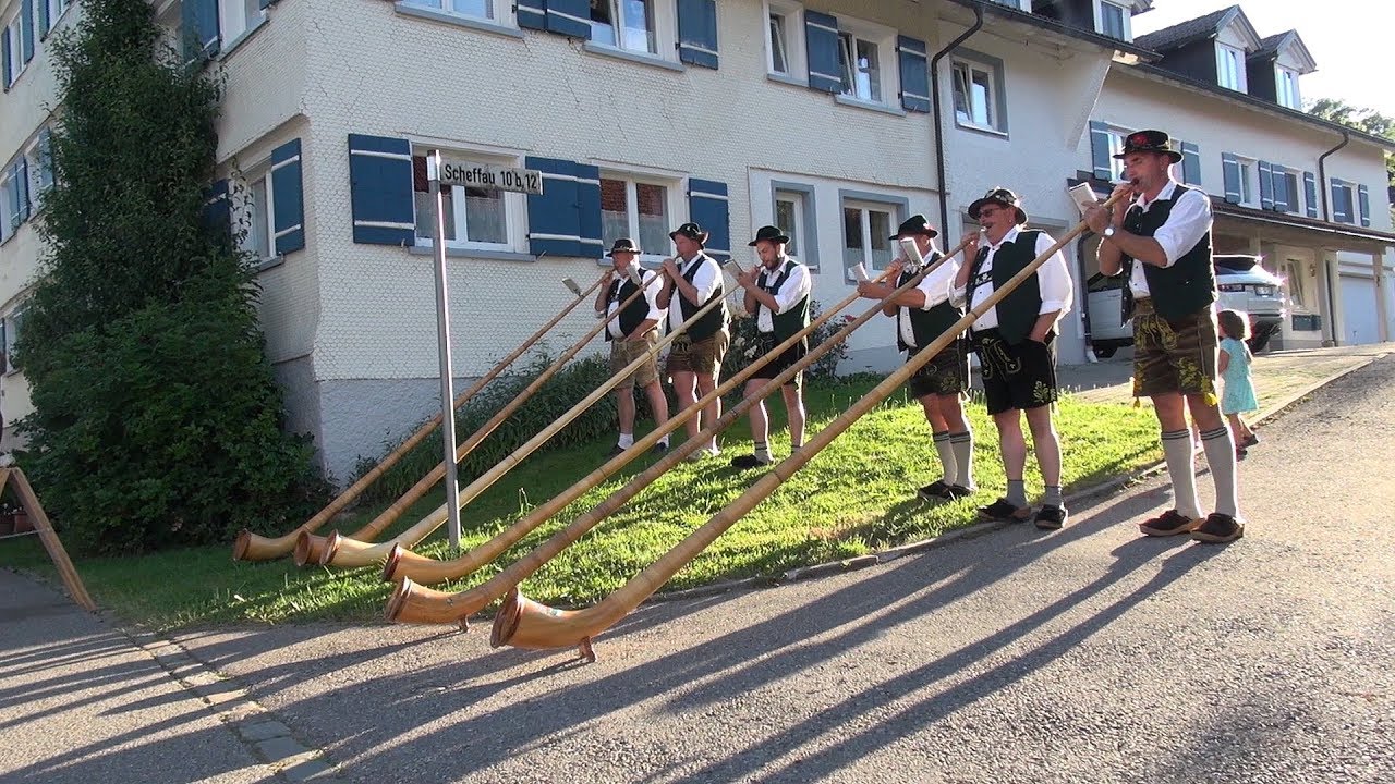 Ein Dorfabend in Scheffau / Allgäu mit Alphornblasen - 5.07.2019