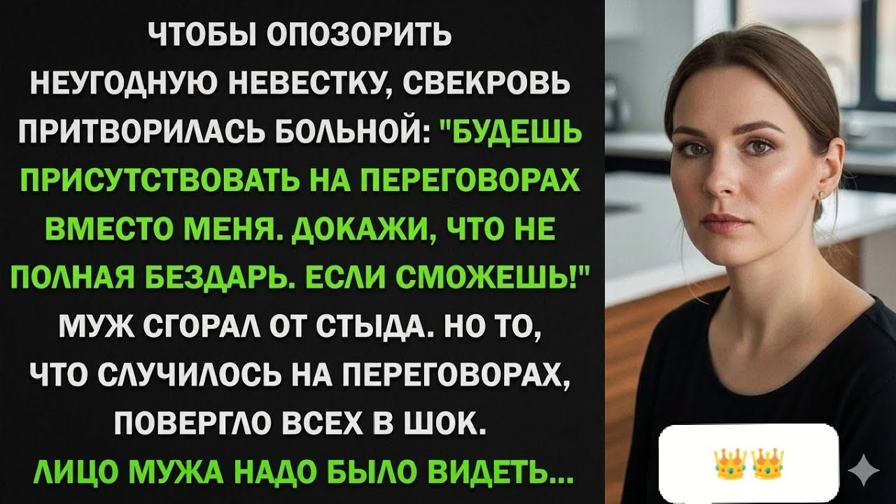 Чтобы опозорить, свекровь отправила меня на переговоры. Лицо мужа надо было видеть