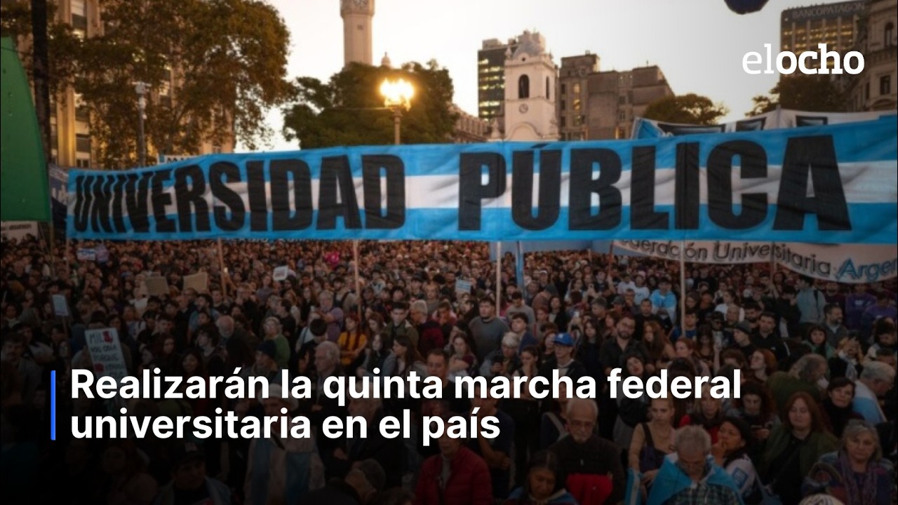 REALIZAR&Aacute;N LA QUINTA MARCHA FEDERAL UNIVERSITARIA