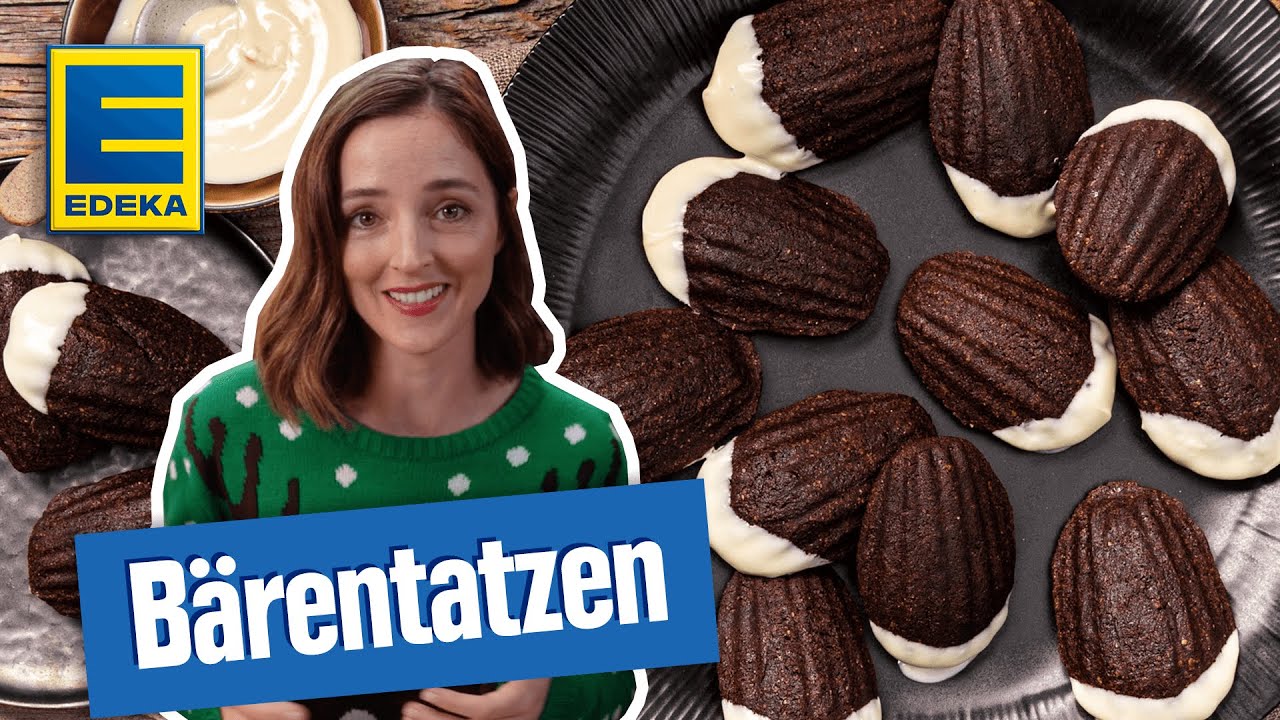 Bärentatzen Rezept | Klassische Bärentatzen Plätzchen mit Schokolade
