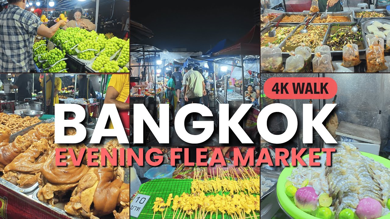🇹🇭 Bangkok’s 2-Hour Pop-Up Night Market | Nanglinchi Flea Market Walk [4K]
