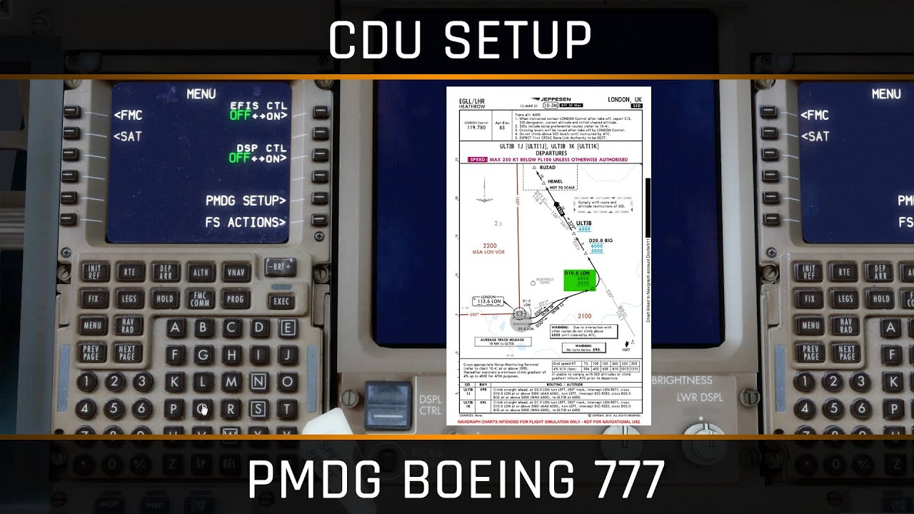 PMDG Boeing 777 - CDU Setup