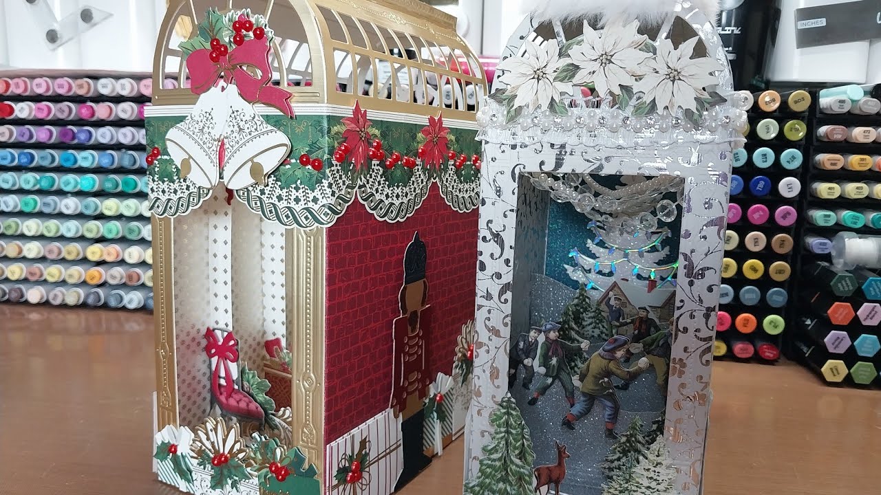 Anna Griffin create 2025 Book Nook dies with added lights! Let's make it!!! 