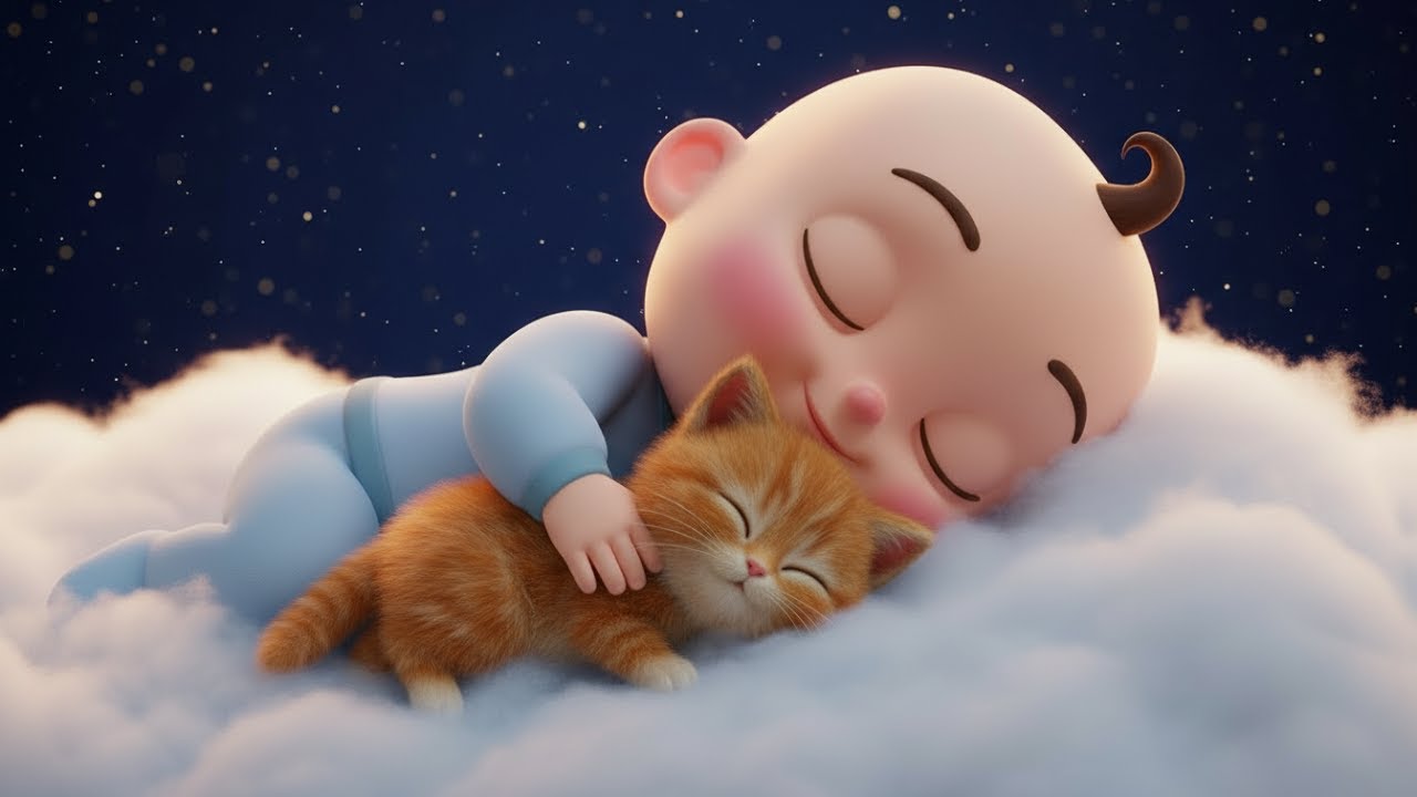 Cute Kitten Lullaby 🐱 1 HOUR Baby Sleep Music (Gatinho Dorminhoco)