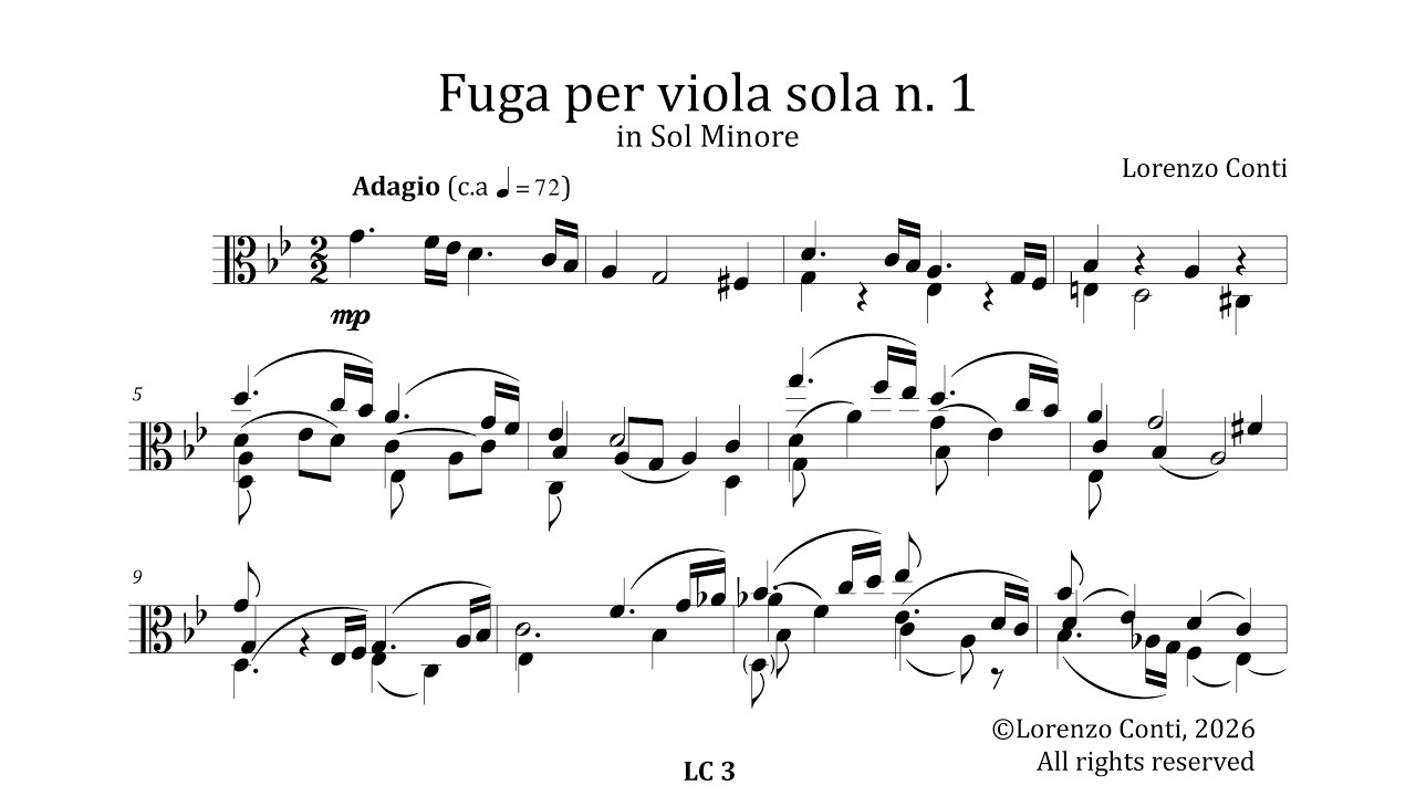 Fuga per viola sola N. 1